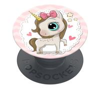 PopSockets Support et poignée Extensible PopGrip pour Smartphones et tablettes Porte-Doigts Basic Unicorn Pony