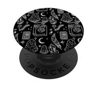 PopSockets Witch Element Drawing Dark Magic Devilish Goth Lover Gift PopSockets PopGrip - Support et Grip pour Smartphone/Tablette avec un Top Interchangeable
