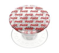 PopSockets x Coca-Cola: PopGrip - Support et Grip pour Smartphone et Tablette avec Un Top Interchangeable - Coca-Cola Clear Logo