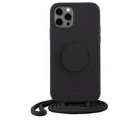 PopSockets x Just Elegance - Coque pour iPhone 12/12 Pro avec Collier Tressé amovible et un PopTop interchangeable - Black