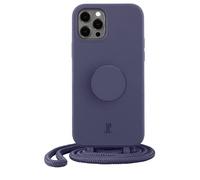 PopSockets x Just Elegance - Coque pour iPhone 12 Pro Max avec Collier Tressé amovible et un PopTop interchangeable - Purple