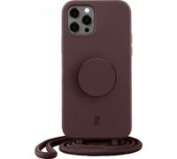 PopSockets x Just Elegance | Necklace Case | Etui pour portable iPhone 13 Pro Max | PopGrip | avec cordon amovible | Porte-doigts I Truffle #1
