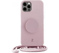 PopSockets x Just Elegance | Necklace Case | Etui pour téléphone portable pour iPhone 12 Pro Max 6,7" | PopGrip | avec cordon détachable | Porte-doigts I Rose Breath #1