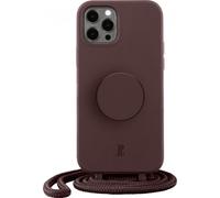 PopSockets x Just Elegance | Necklace Case | Etui pour téléphone portable pour iPhone 14 Pro Max 6,7" | PopGrip | avec cordon détachable | Porte-doigts I Truffle #1
