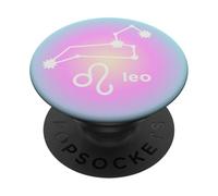 PopSockets Zodiac Poignée pour téléphone Motif Constellation du Lion PopSockets PopGrip Adhésif