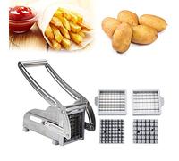 POPSPARKk Coupe-Frites Machine de découpe de Cuisine,Machine à Couper Les Pommes de Terre,Machine à Couper Les Frites Acier Inoxydable - en Acier INOX 201 Haute Qualité（25 * 12 * 9cm）