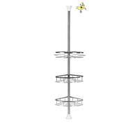 POPSPARKk Etagère de Salle de Bain Etagère de Douche Etagère de Coin Etagère de Salle de Bain en Acier Inoxydable avec 3 paniers (Acier Inoxydable) (D)