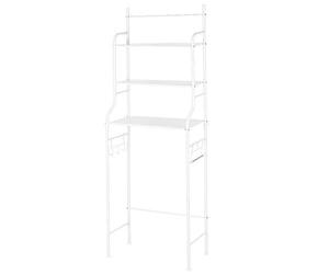 POPSPARKk Etagère de Salle de Bain Etagère de Rangement Salle de Bains,sur Les Toilettes ou la Machine à Laver,3 Etagères (Blanc)