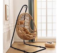 POPSPARKk Support pour chaise suspendue support pour hamac structure portante autoportante en métal, réglable en hauteur (200-250) cm, maximum jusqu'à 150 kg, style L (non inclus chaise suspendue et