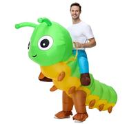 Poptrend Costume de chenille gonflable pour adultes et enfants - Costume d'Halloween amusant pour homme et femme - Costume de fête (adulte)