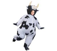 Poptrend Costume de vache gonflable pour adultes et enfants, costume de vache gonflable pour hommes et femmes, costume d'Halloween pour enfants, fête de costumade (adulte)