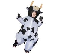 Poptrend Costume de vache gonflable pour adultes et enfants, costume de vache gonflable pour hommes et femmes, costume d'Halloween pour enfants, fête de costumade (enfants)