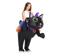 Poptrend Costume gonflable de chat gonflable pour adultes et enfants, costumes d'Halloween pour hommes et femmes, costumes gonflables amusants pour fêtes costumées (Enfant)