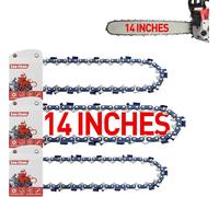 POPU-14 Pouces Chaine Tronconneuse,3/8""Lp 1,1 Mm 52 Maillons 35 Cm Chaînes Pour Tronçonneuses 3-Pack,Mini Chaîne De Scie De Remplacement,Compatible Pour Makita Duc353Z,Duc355Z,Uc3541A