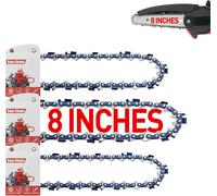 POPU-8 Pouces Chaine Tronconneuse,1/4""Lp 1,1 Mm 47 Maillons 20 Cm Chaînes Pour Tronçonneuses 3-Pack,Mini Chaîne De Scie De Remplacement