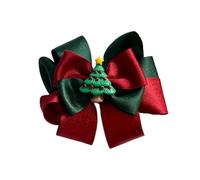 Populaire Bowknot Pince à Cheveux Tissu Antidérapant Solide Clip Thème de Noël Designs pour Femmes et Enfant Ornement de Cheveux Quotidien