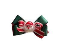 Populaire Bowknot Pince à Cheveux Tissu Antidérapant Solide Clip Thème de Noël Designs pour Femmes et Enfant Ornement de Cheveux Quotidien