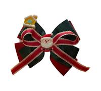 Populaire Bowknot Pince à Cheveux Tissu Antidérapant Solide Clip Thème de Noël Designs pour Femmes et Enfant Ornement de Cheveux Quotidien