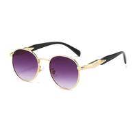 Popular Fashion Oval Sunglasses Women Fashion Clear Gradient Shades UV400 Men Trending Sun Glasses(Golden Gray Gradient)