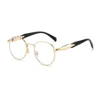 Popular Fashion Oval Sunglasses Women Fashion Clear Gradient Shades UV400 Men Trending Sun Glasses(Golden Clear)