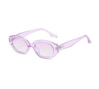 Popular Fashion Oval Women Sunglasses Retro Jelly Color Shades UV400 Men Rivets Sun Glasses(Purple Purple)
