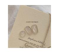 Popular for autumn, winter, and new year, white jelly, glass beads, cat eyes, ice transparent pearl, and sparkling nail glue