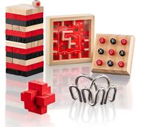 POPULAR Set de mini jeux et puzzles 5in1