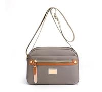 Popularate Nylon Crossbody Bag, Fashion Women's Nylon Crossbody Bag with Zipper, Waterproof Fashion Classic Shoulder Bags (Milk tea colour)