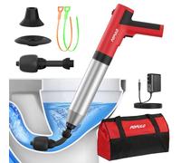 POPULO électrique Déboucheur à Ventouse, Déboucheur de toilettes électrique Swift haute pression, Air Comprimé Déboucheur de canalisations pour Toilette, WC, bain, lavabo, douche