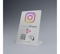 popup Exposant pour Followers NFC PVC pour augmenter les abonnés sur Instagram | Compatible avec Android et IOS| (Blanc)