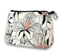 POPUPS Grande trousse de maquillage avec fermeture éclair en néoprène imperméable 19,6 x 27,3 x 12,7 cm, hibiscus