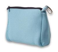 POPUPS Grande trousse de maquillage avec fermeture éclair en néoprène imperméable Bleu ciel 19,6 x 27,3 x 12,7 cm, bleu ciel
