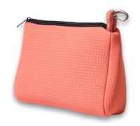 POPUPS Grande trousse de maquillage avec fermeture éclair en néoprène imperméable Rose pâle 19,6 x 27,3 x 12,7 cm, Rose poudré
