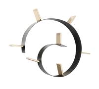 Kartell Bookworm, Bibliothèque Flexible, 7 Serre-livres (320cm), Noir et or