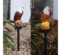 popyes 1PCS Lumière Solaire Extérieure Jardin Aigle Solaire Lampe Décorative Solaire Exterieur Aigle Lumineuse Lampe Solaire Aigle LED Decorative pour Jardin Cour Pelouse
