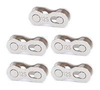 popyes 5 Paires Maillon Rapide Chaîne Vélo Chaîne de Vélo Connecteur Attaches Rapides Argent Réutilisable Maillons de Chaîne de Vélo pour Chaîne Vélo (12 Vitesses)