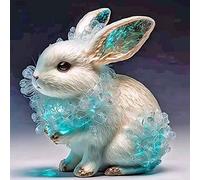 popyes Diamond Painting Lapin Kit Complet Astrologie Chinoise Broderie Diamant Animaux du Zodiaque Artisanat Bricolage Peinture Diamant 5D Complet Diamant Rond Point de Croix Diamant 30x30cm