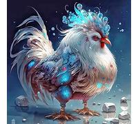 popyes Diamond Painting Poulet Kit Complet Astrologie Chinoise Broderie Diamant Animaux du Zodiaque Artisanat Bricolage Peinture Diamant 5D Complet Diamant Rond Point de Croix Diamant 30x30cm