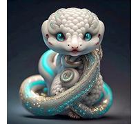 popyes Diamond Painting Serpent Kit Complet Astrologie Chinoise Broderie Diamant Animaux du Zodiaque Artisanat Bricolage Peinture Diamant 5D Complet Diamant Rond Point de Croix Diamant 30x30cm