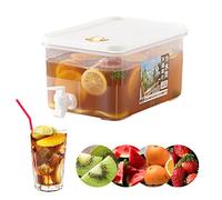 Popyes Distributeur de Boisson avec Robinet 5 L Grande Capacité - Bouilloire Froide avec Réglage de la Date pour Jus de Fruit Réfrigéré et Eau pour Réfrigérateur