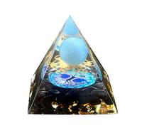 popyes Pyramide Orgonite Pyramide Cristal Protection Pierre de Guérison Pyramide Améthyste Pierre Energie Positive Ornement Orgone Pyramide pour Guérison Reiki Méditation Yoga 5x5cm