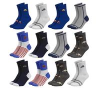 POPYS 12 Paires Chaussette enfant Multicolore | Chaussettes enfant | Chaussette bebe | Chaussette bebe garcon (as4, numeric, numeric_33, numeric_38, regular, Multicolore 1)