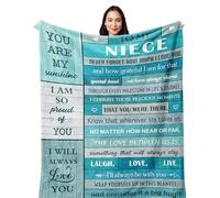 POQUSH Cadeaux pour nièce de la part d'une tante/oncle, cadeaux de remise de diplôme pour nièce, cadeau d'anniversaire pour nièce de la part d'une tante, idée de cadeau pour nièce, couverture pour ma