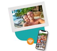 Pora&co Cadre photo numérique avec WiFi et application Frameo 10 pouces, blanc