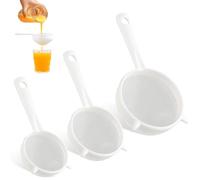 Poraceous 3 Pcs Passette Cuisine, Alimentaire Filtres en Nylon, Filtre à Tamis Fin, Tamis De Cuisine à Mailles Fines, Filtre à Tamis Fin Avec Poignée, pour Jus, Lait, Café, Lait de Soja
