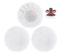 Poraceous 3 Pièces Kit Polissage Voiture, Disque Polissage en Laine, Tampon Polissages En Laine, Kit Polissages Voiture Disque Pour Le Et Le Cirage De Voitures 220mm-250mm