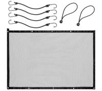 Poraceous Barrière De Voiture pour Chien, avec Corde Réglable et Crochet, Hunde Auto Barriere Fahrzeug Haustierbarriere, Filet Sécurité pour Isoler Dog et Man, pour Animal Domestique SUV (115 x 62 cm)