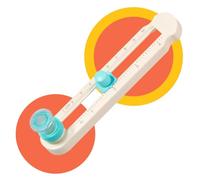 Poraceous Coupe-papier Circulaire, Cutter Circulaire Réglable, pour Couper un Cercle Rotatif d'un Diamètre de 2-20 cm, pour Cartes de Vœux, Albums, Papier Cartonné, Photos (Blanc)