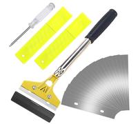 Poraceous Dissolvant de Papier Peint avec 20 Lames, avec Poignée en Caoutchouc Antidérapant, Longueur 30 cm, peut être Utilisé Efficacement Comme Dissolvant d'Autocollants, Papier Peint, Peinture