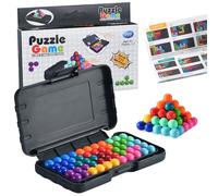 poraceous IQ Puzzler Pro Smart Games, Jeu Casse Tête, IQ Fit Jeux de Logique avec 200 Défis, Jeu Casse Tête pour Enfants, 2D et 3D kanoodle pour Smart Games, pour Enfants dès 4 6 8 Ans et Adultes